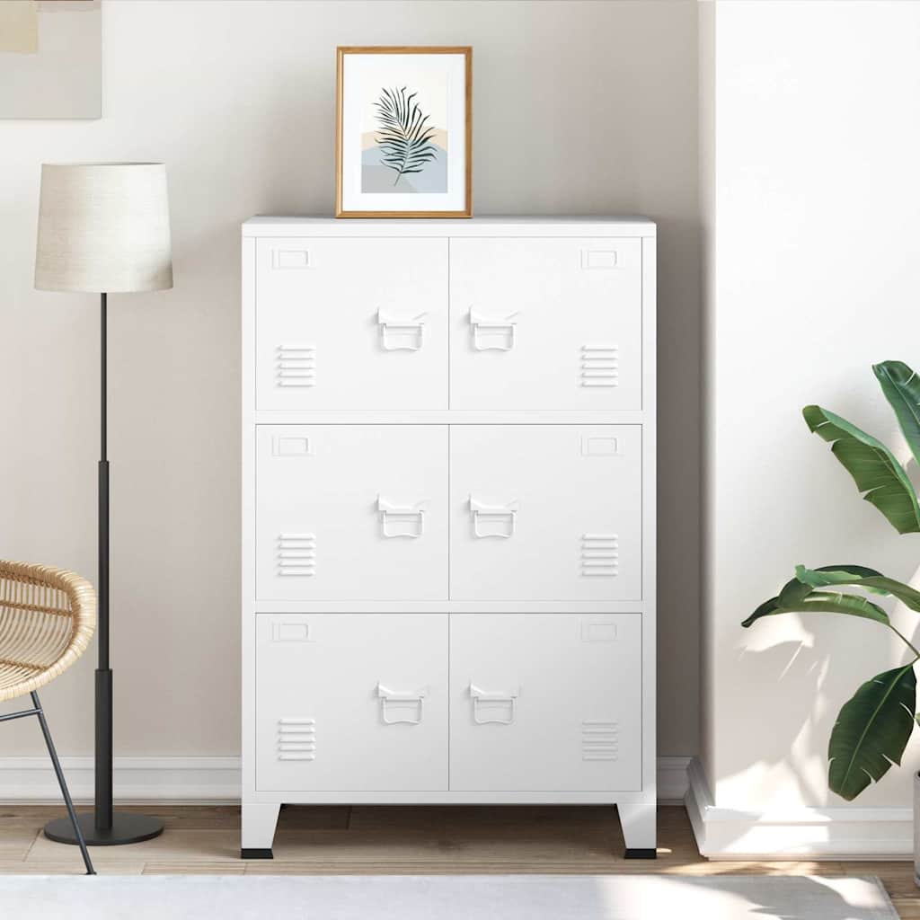 Industrielt opbevaringsskab 75x40x115 cm stål - hvid, 1, 115 cm - number 3.