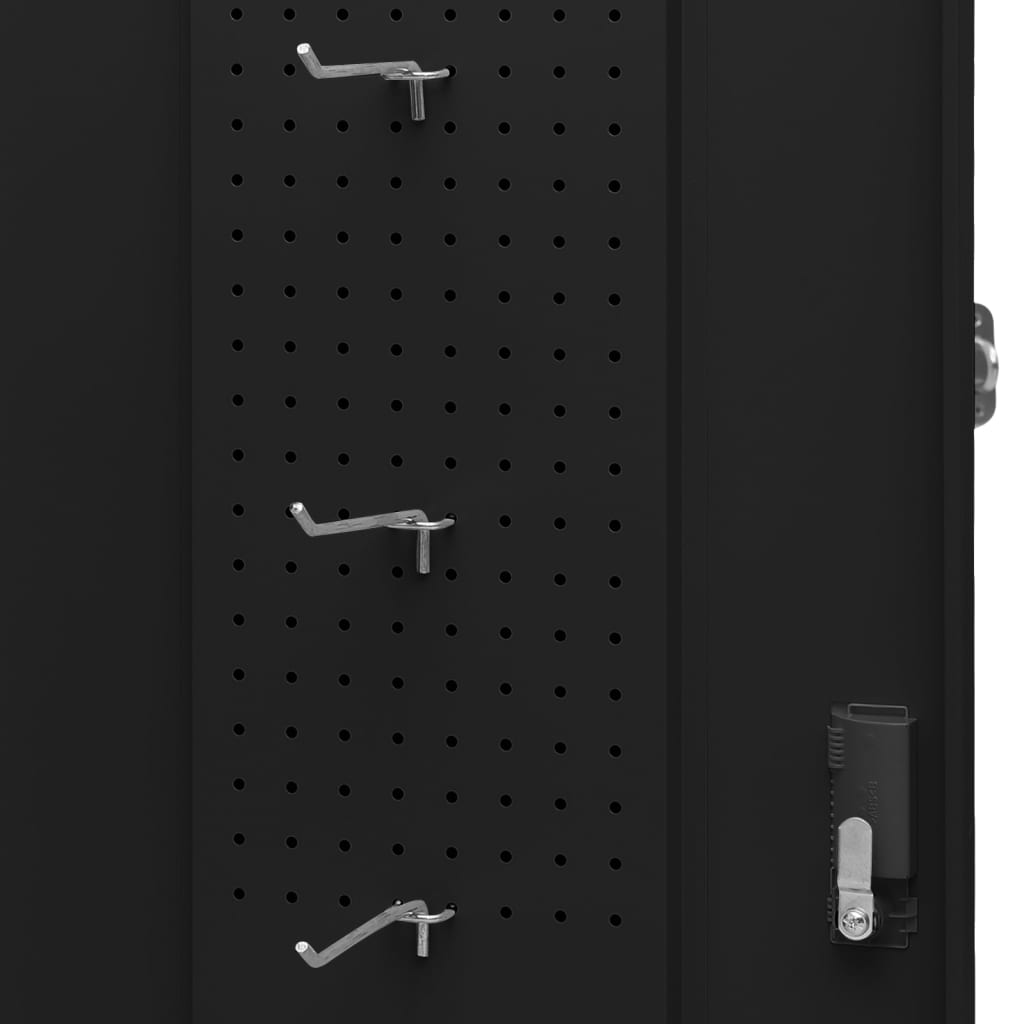 Ormarić za sjedenje čelik - crni, 53 x 53 x 105 cm - number 7.