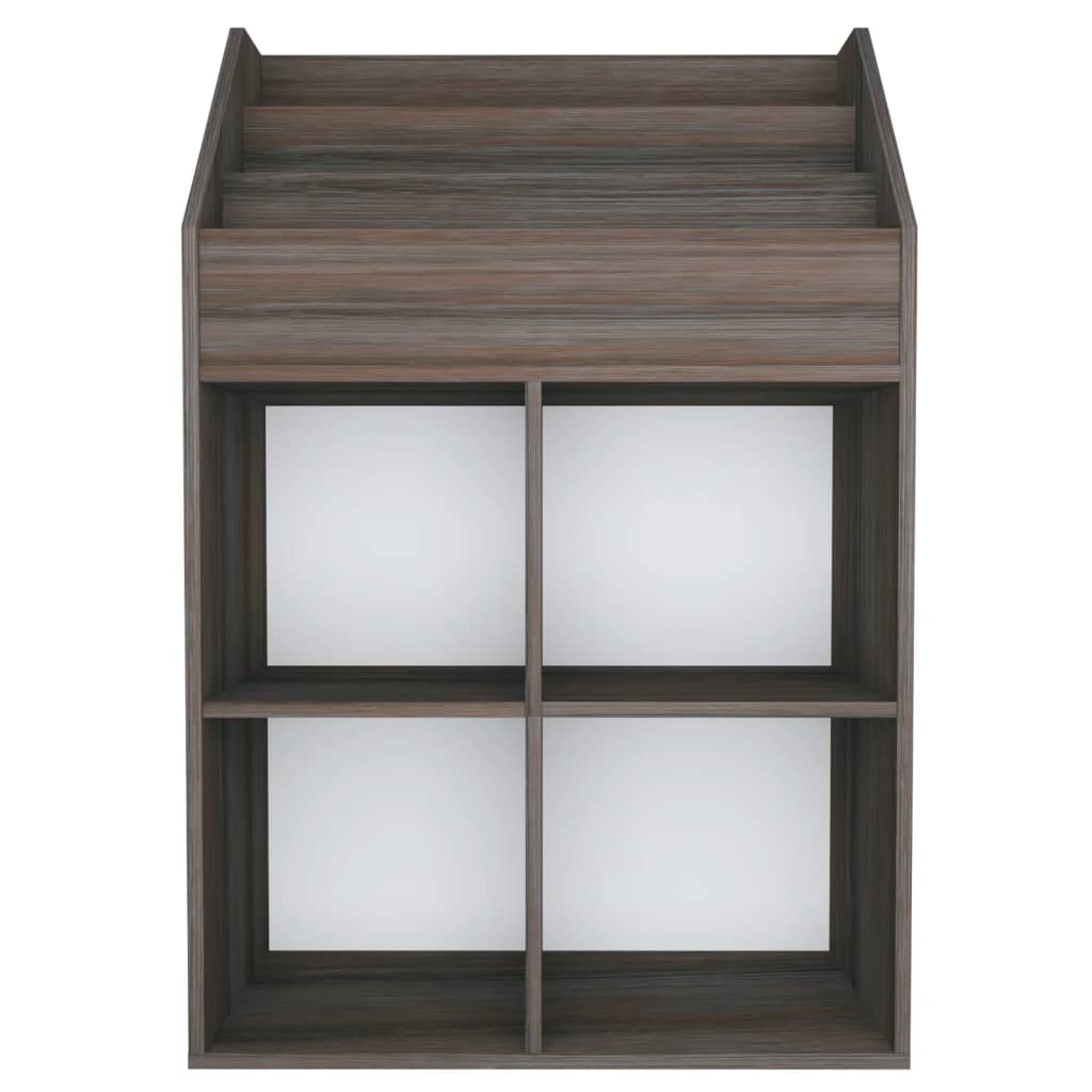 Magasinreol 71x30x114 cm konstrueret træ - grå og sonoma-eg, 1 - number 3.