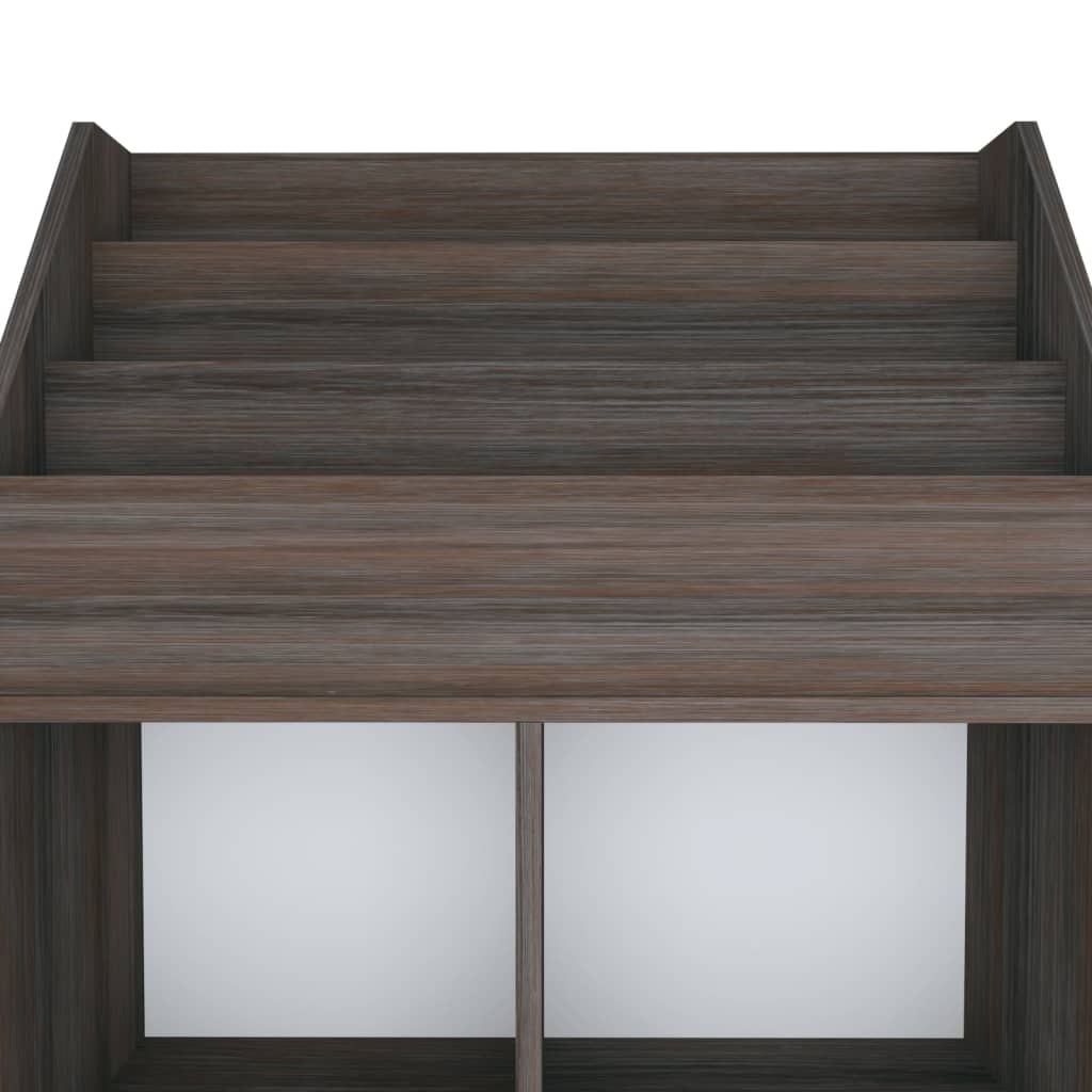 Magasinreol 71x30x114 cm konstrueret træ - grå og sonoma-eg, 1 - number 5.