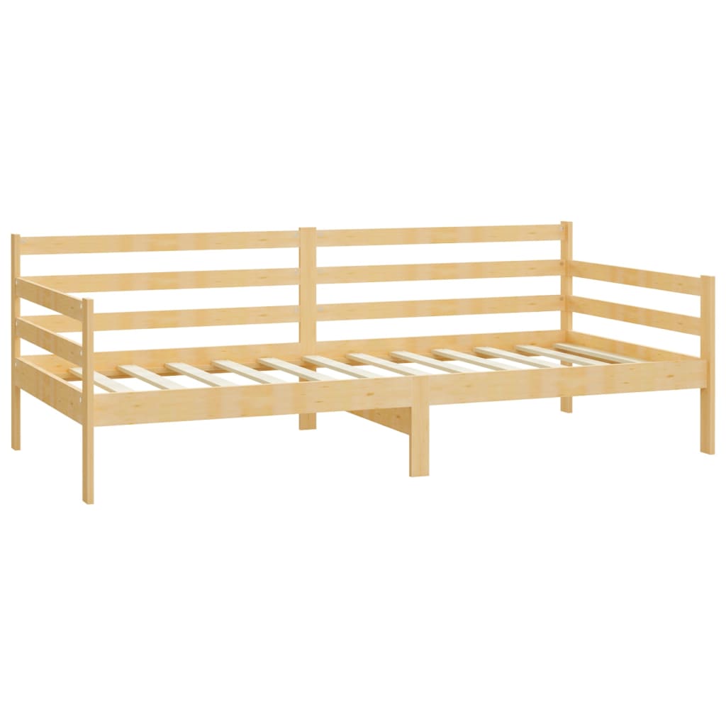 Daybed med madras 90x200 cm massivt fyrretræ - brun - number 5.