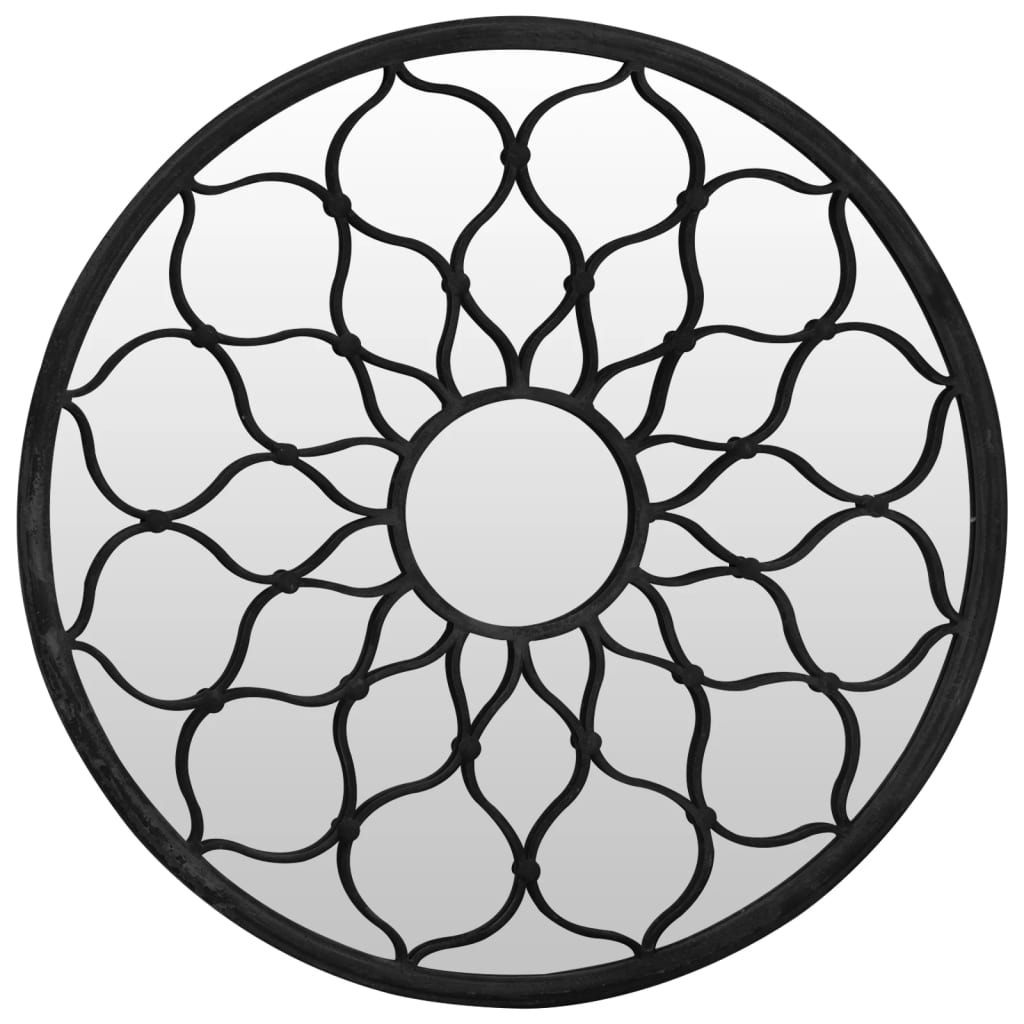 Miroir rond en fer - noir, 40 x 3 cm, 1 - number 2.