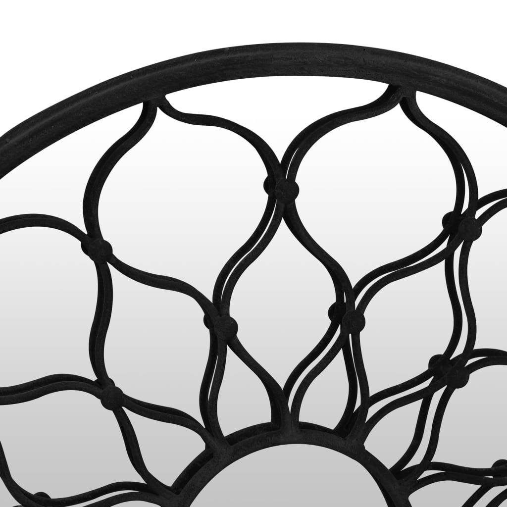 Miroir rond en fer - noir, 40 x 3 cm, 1 - number 5.