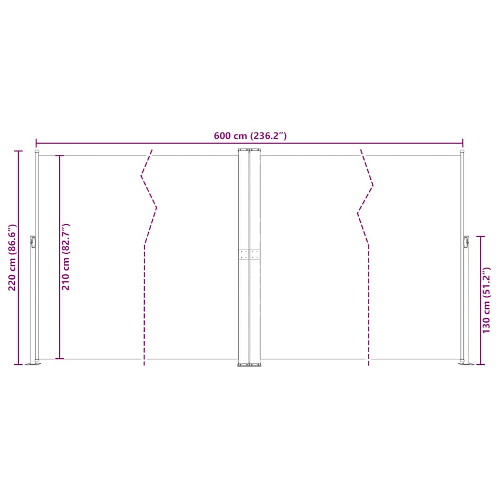 Rolo bočna tenda - crvena, 200 x 600 cm, 1 - number 9.
