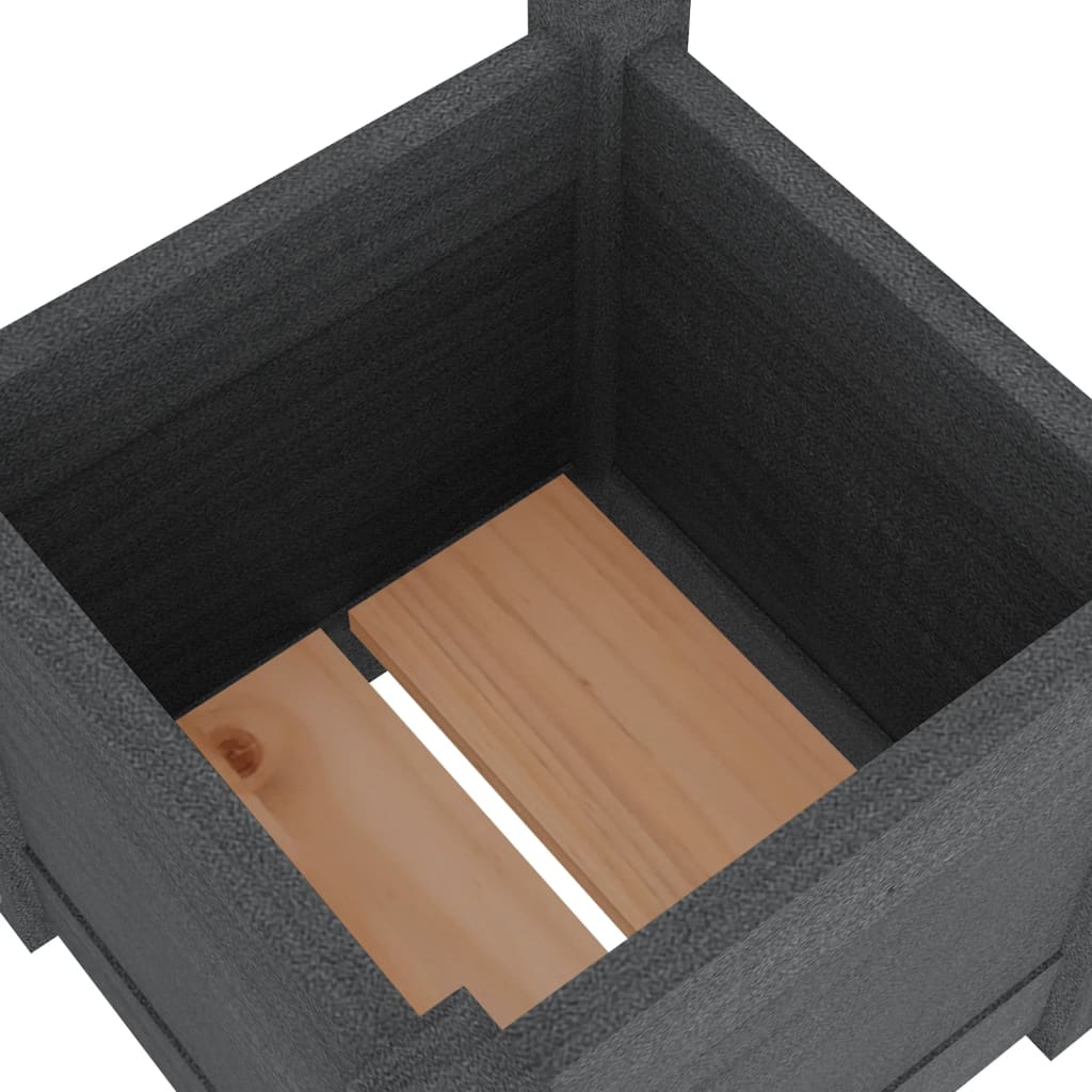 Plant box 31x31x31 cm solid pine - gray, 1 - number 6.