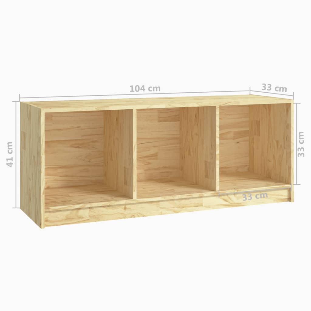 Stolik rtv 104x33x41 cm sosna lita - kolor naturalny, 1 - number 7.