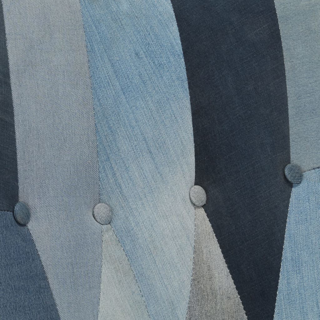 Gyngestol lærred denim-patchwork blå - number 6.