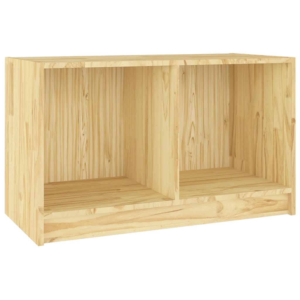 Tv-bord 70x33x42 cm massivt fyrretræ - naturfarvet, 1 - number 2.