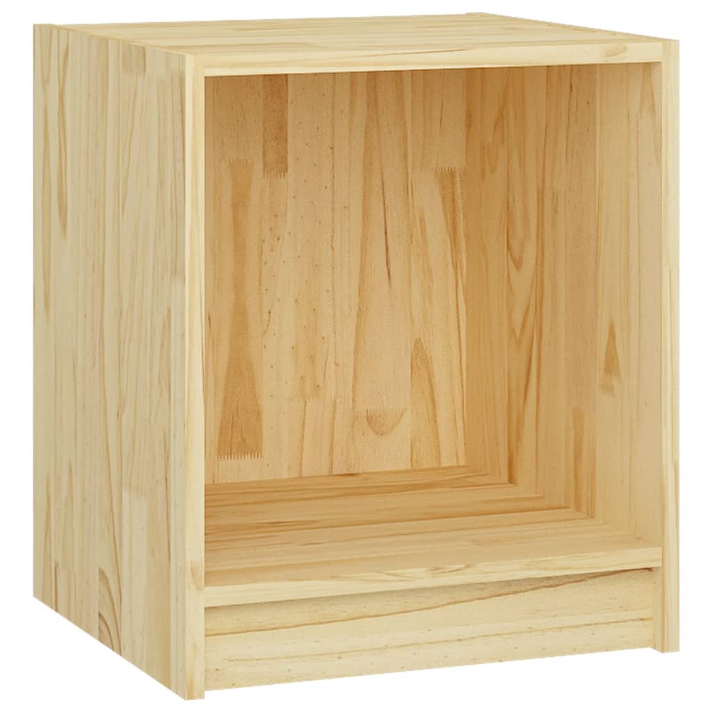Sengebord 35,5x33,5x41,5 cm massivt fyrretræ - naturfarvet, 1 - number 2.