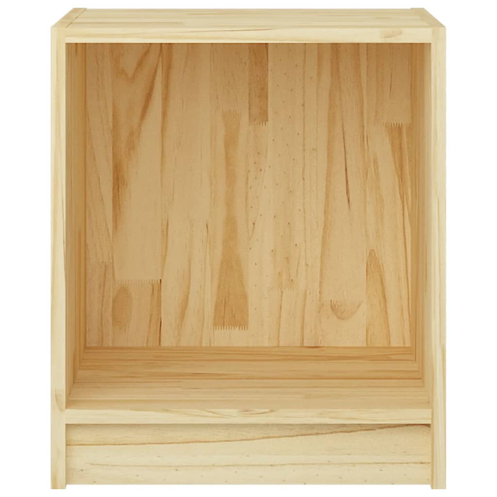 Sengebord 35,5x33,5x41,5 cm massivt fyrretræ - naturfarvet, 1 - number 4.