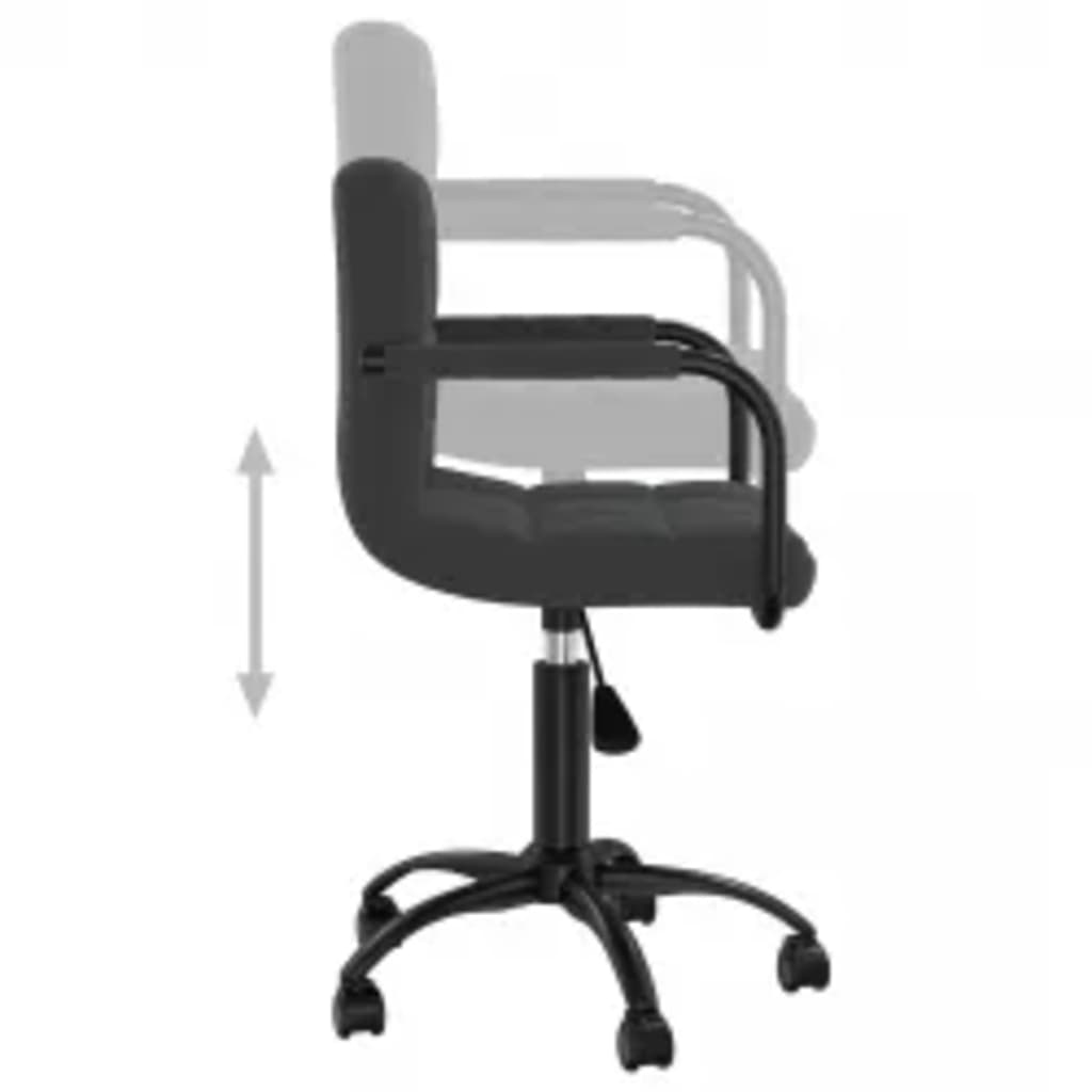 Drejelige spisebordsstole stk. fløjl - sort, 6 - number 6.