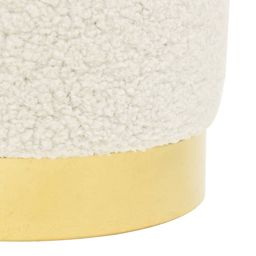 Rund puf fleece hvid - number 4.