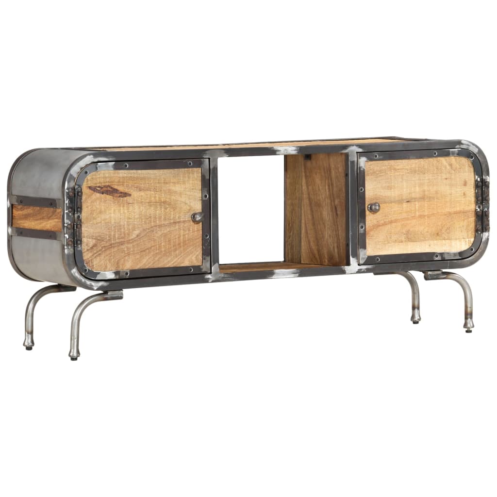 Tv-bord 110x30x42 cm massivt mangotræ - number 11.