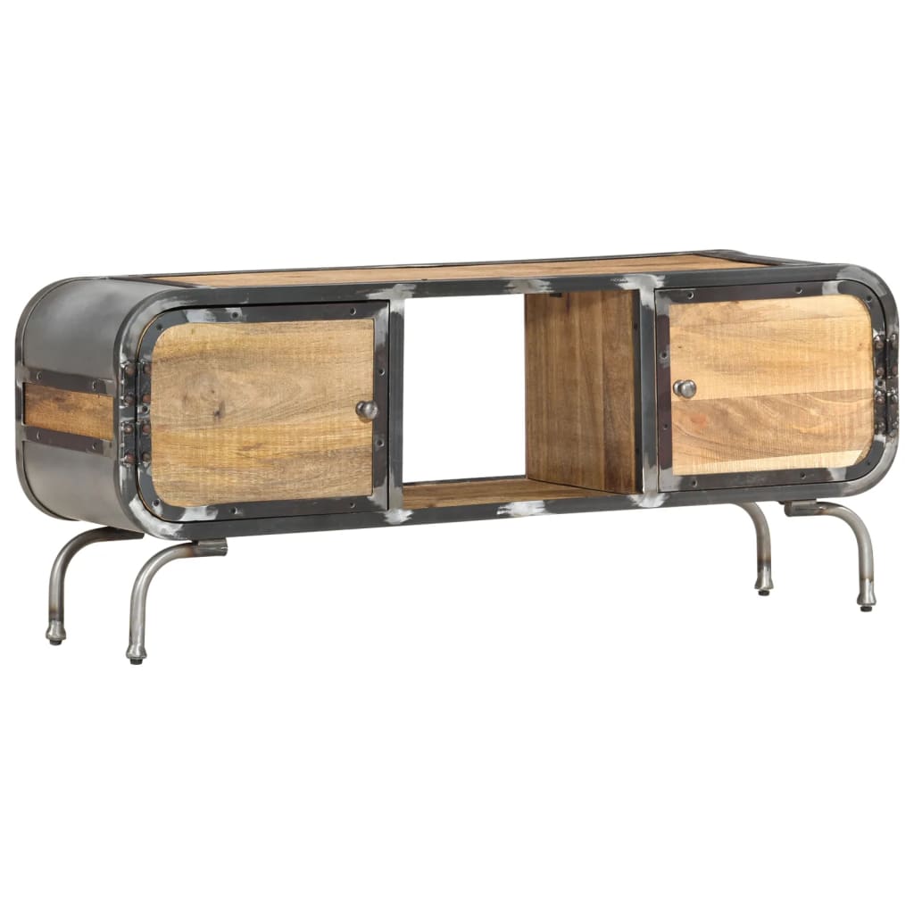 Tv-bord 110x30x42 cm massivt mangotræ - number 10.