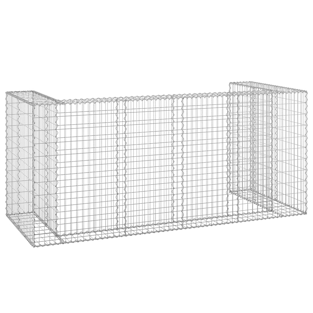 Mur de gabion pour poubelle 254x100x110 cm acier galvanisé - number 5.