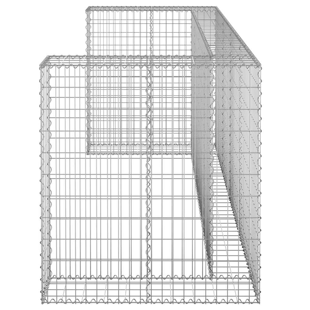 Mur de gabion pour poubelle 254x100x110 cm acier galvanisé - number 4.