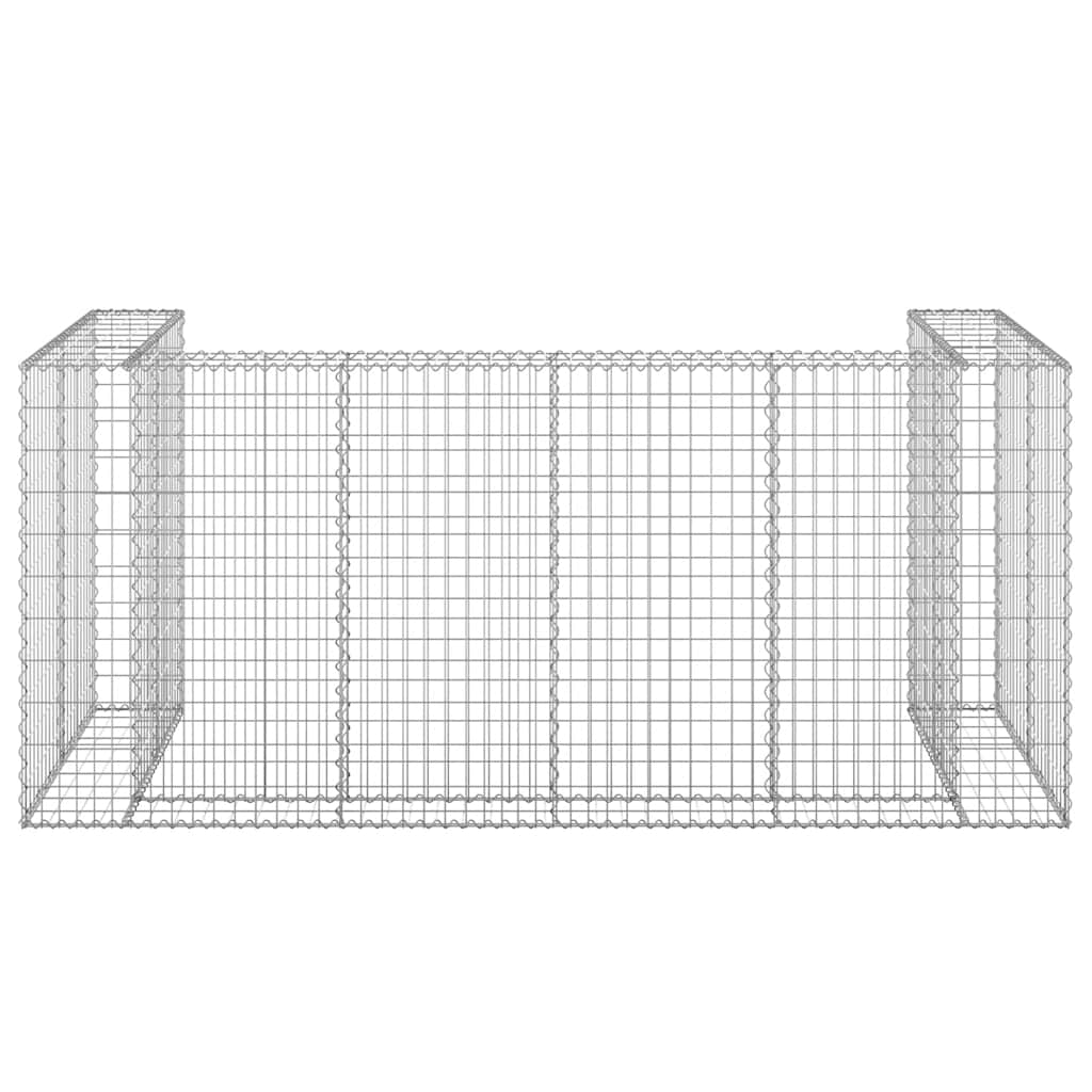 Mur de gabion pour poubelle 254x100x110 cm acier galvanisé - number 6.