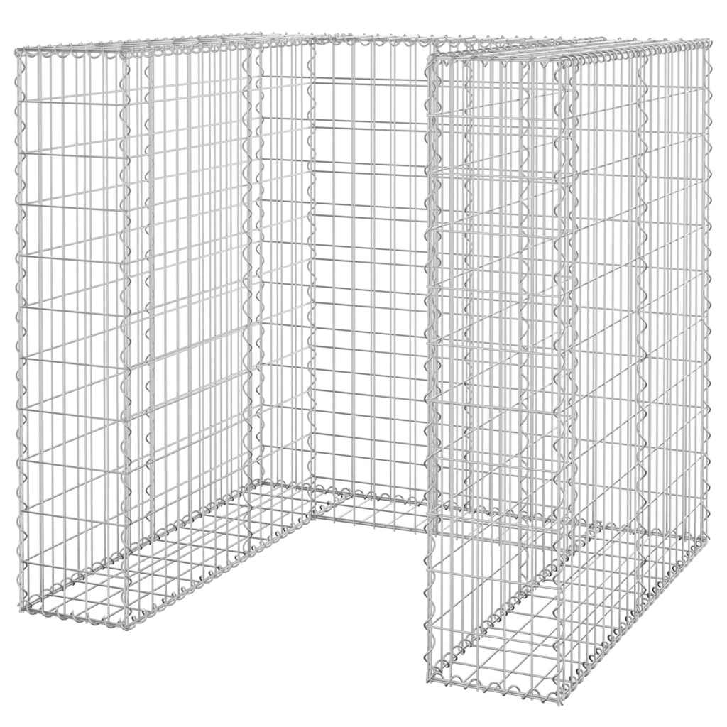 Gabionska stijena za kantu za otpatke 110x100x110 cm pocinčani čelik - number 2.