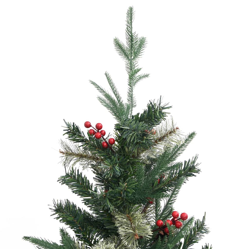Sapin de noël avec pommes de pin 150 cm pvc & pe vert - 150 x 68 cm, 1 - number 4.