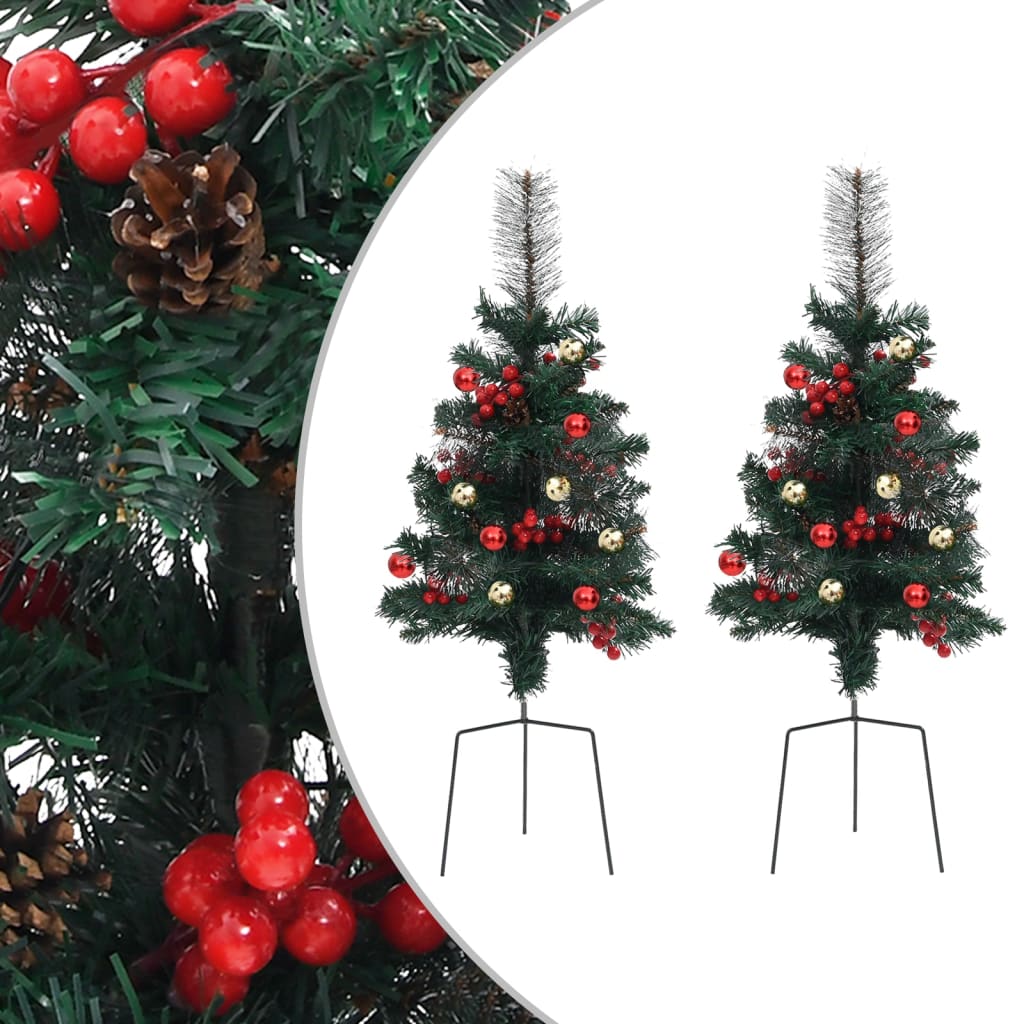 Sapins de noël artificiels 2 pcs. 76 cm pvc - number 1.