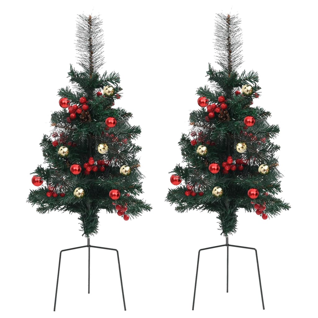 Sapins de noël artificiels 2 pcs. 76 cm pvc - number 2.