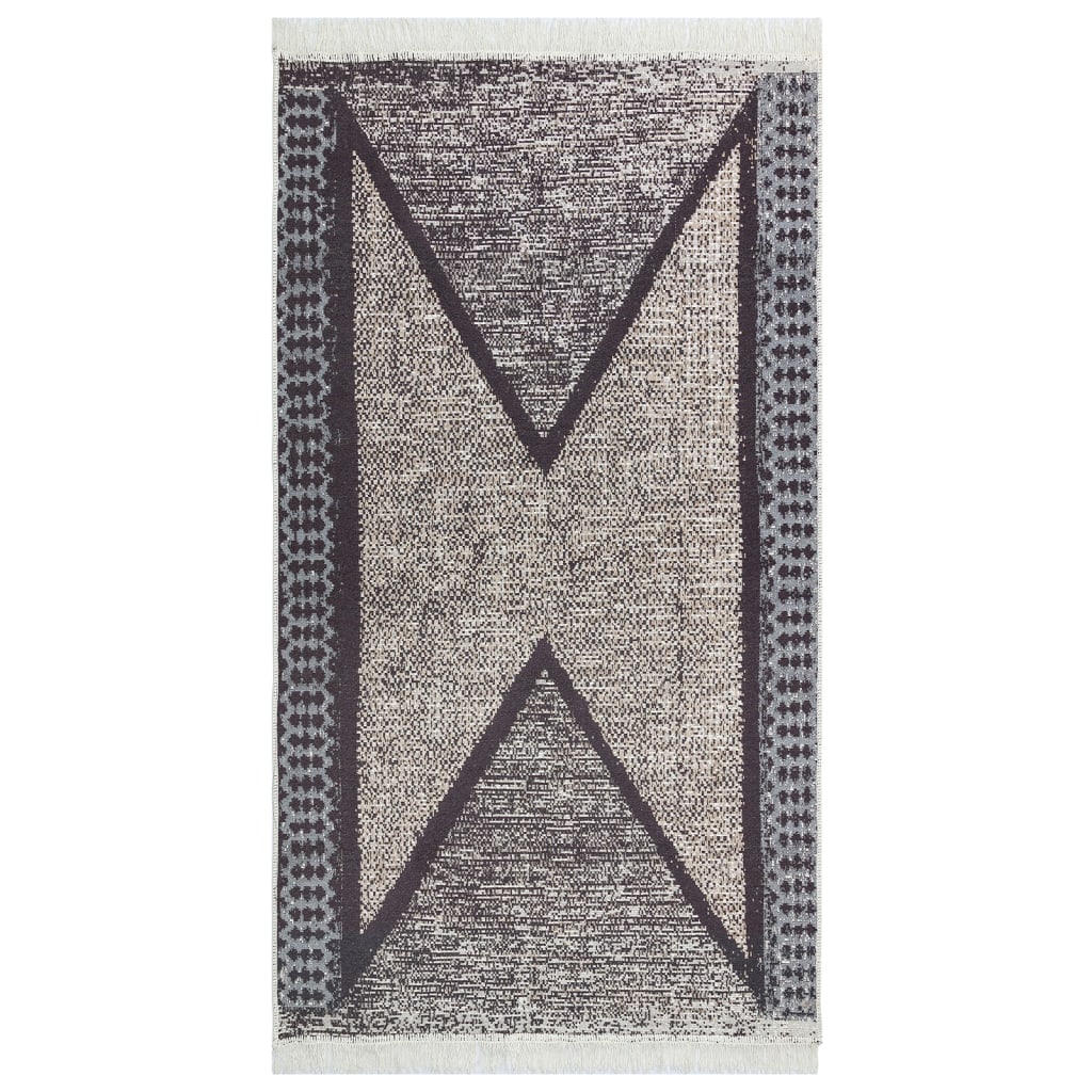 Carpet cotton black and gray - 120 x 180 cm - number 2.