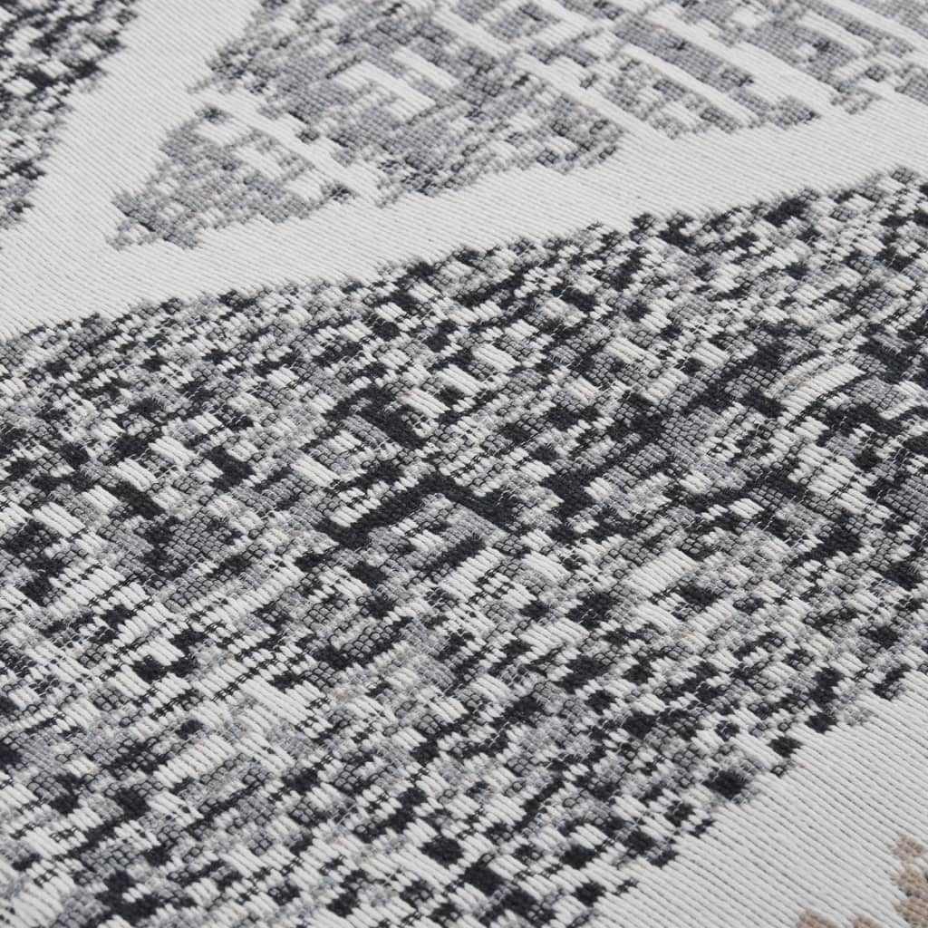 Carpet cotton black and gray - 120 x 180 cm - number 4.