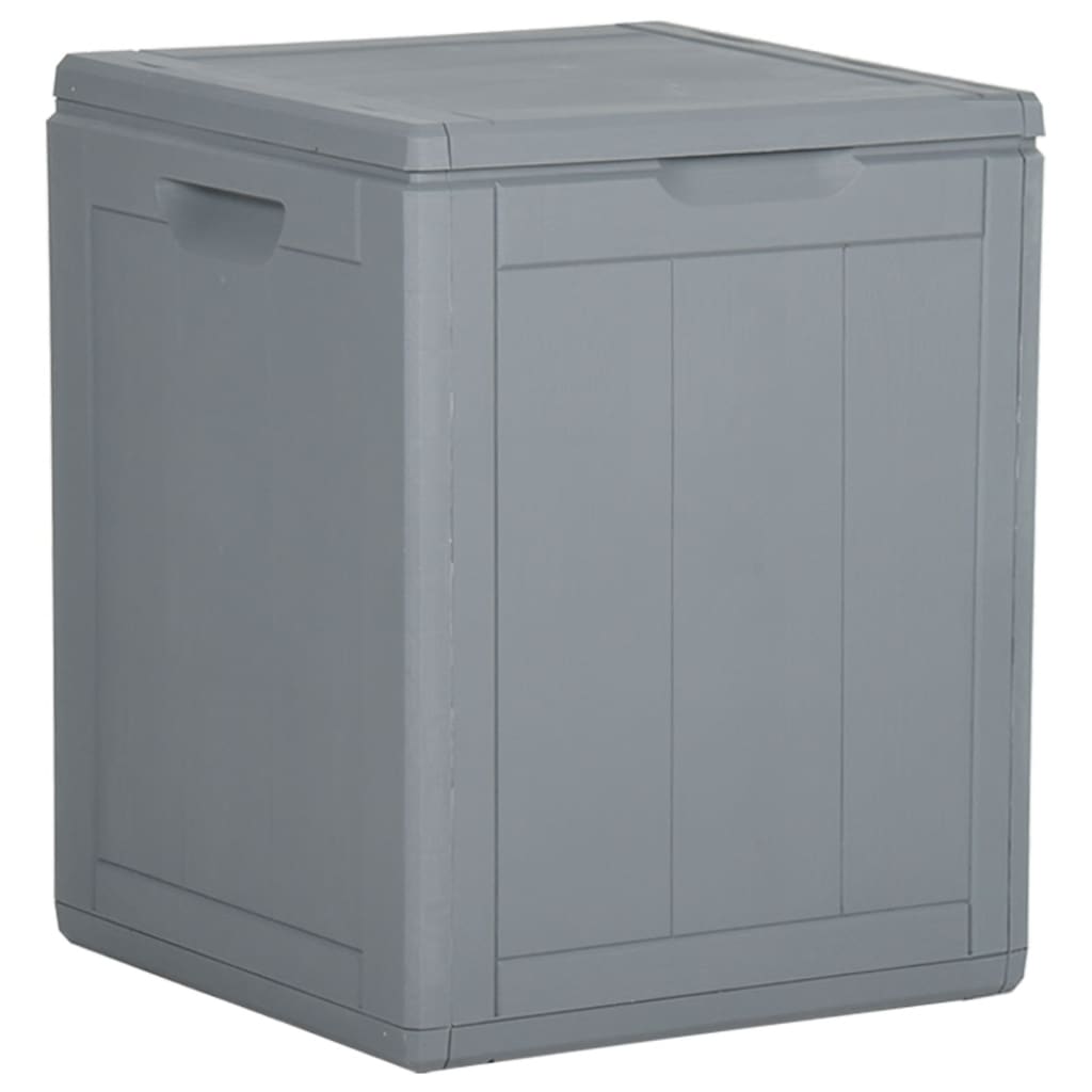 Opbevaringsboks til haven pp-rattan - grå, 90 l, lameldesign - number 1.