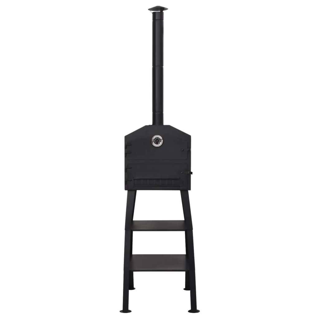 Udendørs pizzaovn med 2 ildfaste sten kulfyret - number 3.