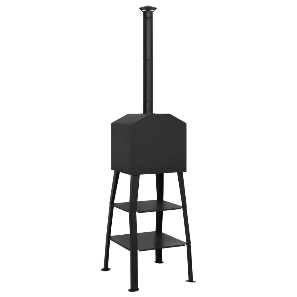 Udendørs pizzaovn med 2 ildfaste sten kulfyret - number 5.