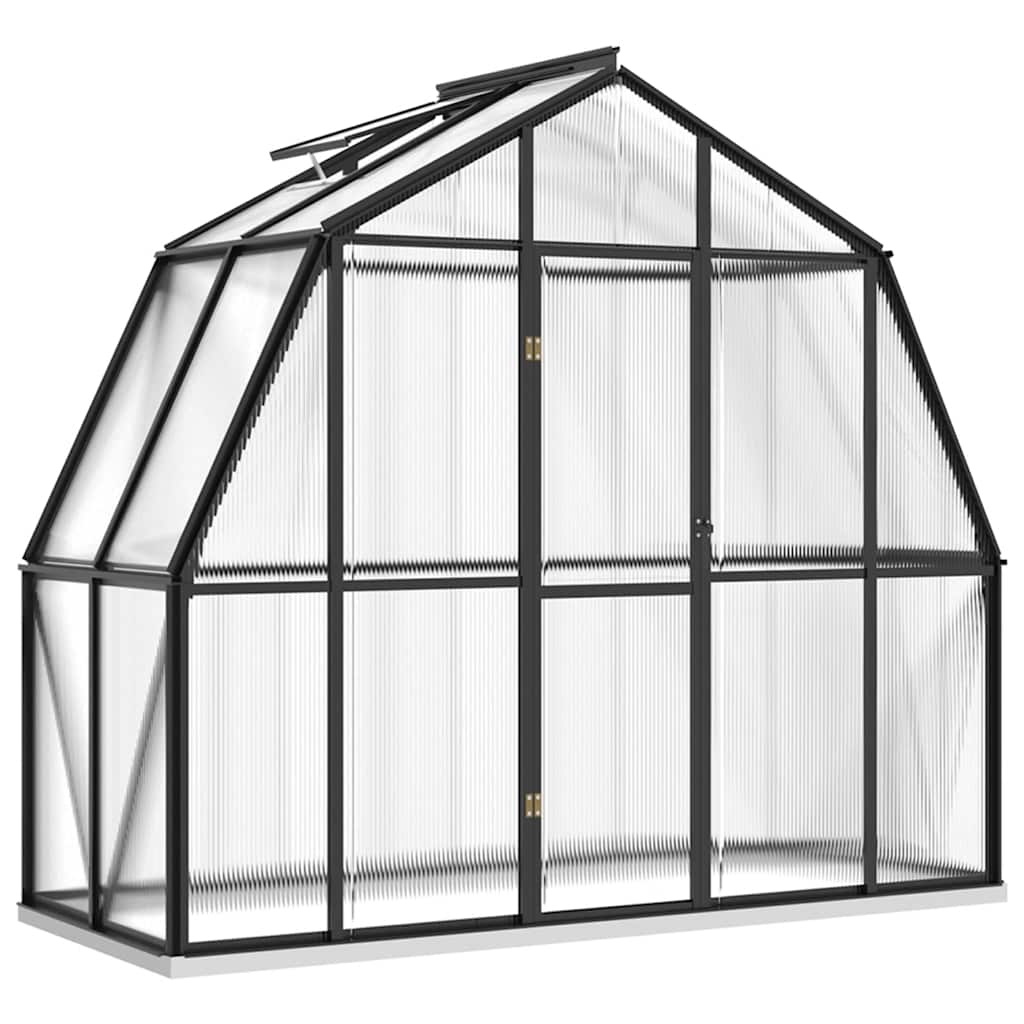 Greenhouse with foundation frame 3.3 m² aluminum anthracite grey - number 2.