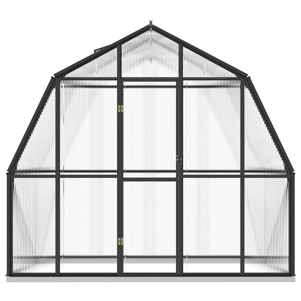 Greenhouse with foundation frame 3.3 m² aluminum anthracite grey - number 3.