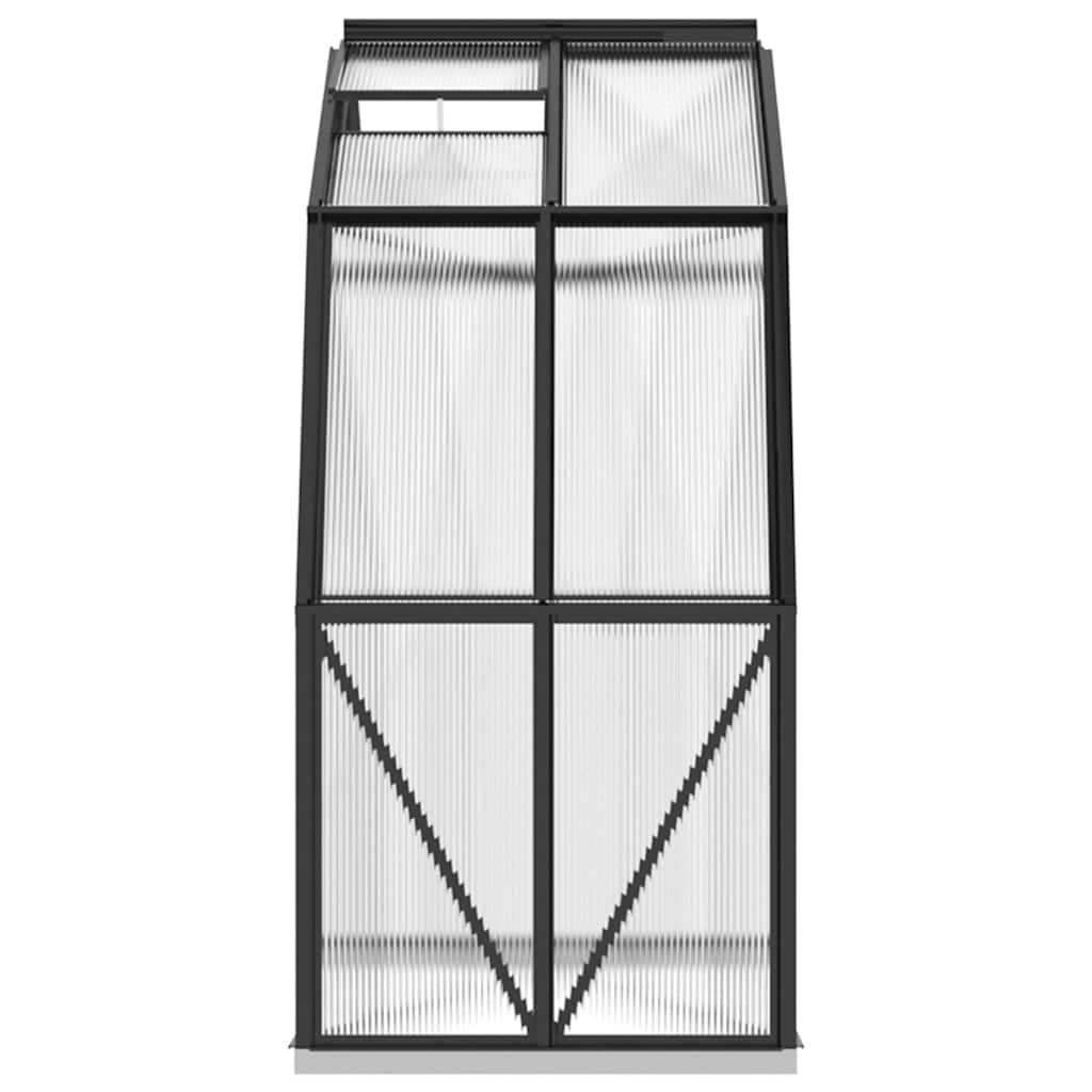 Greenhouse with foundation frame 3.3 m² aluminum anthracite grey - number 5.
