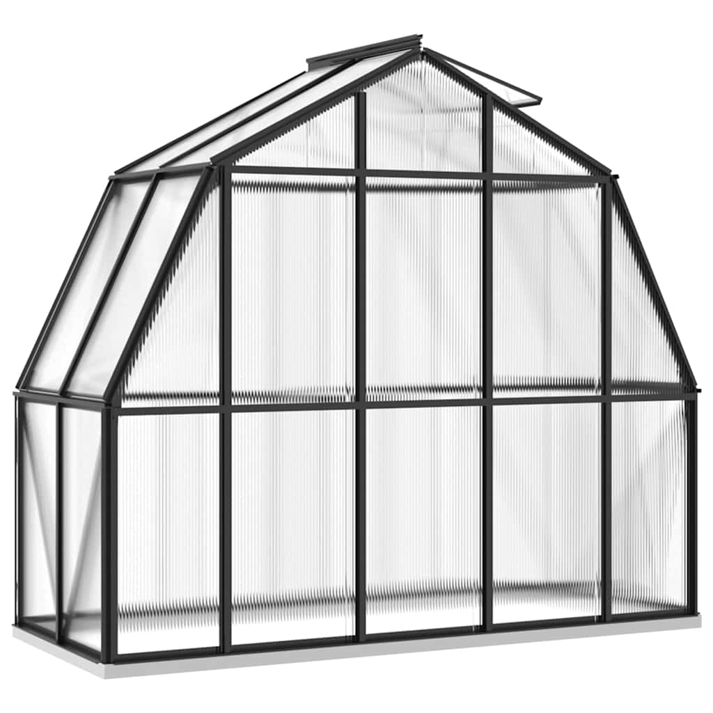Greenhouse with foundation frame 3.3 m² aluminum anthracite grey - number 4.