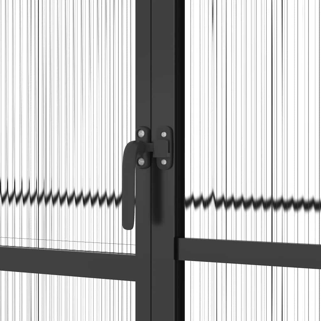 Greenhouse with foundation frame 3.3 m² aluminum anthracite grey - number 6.