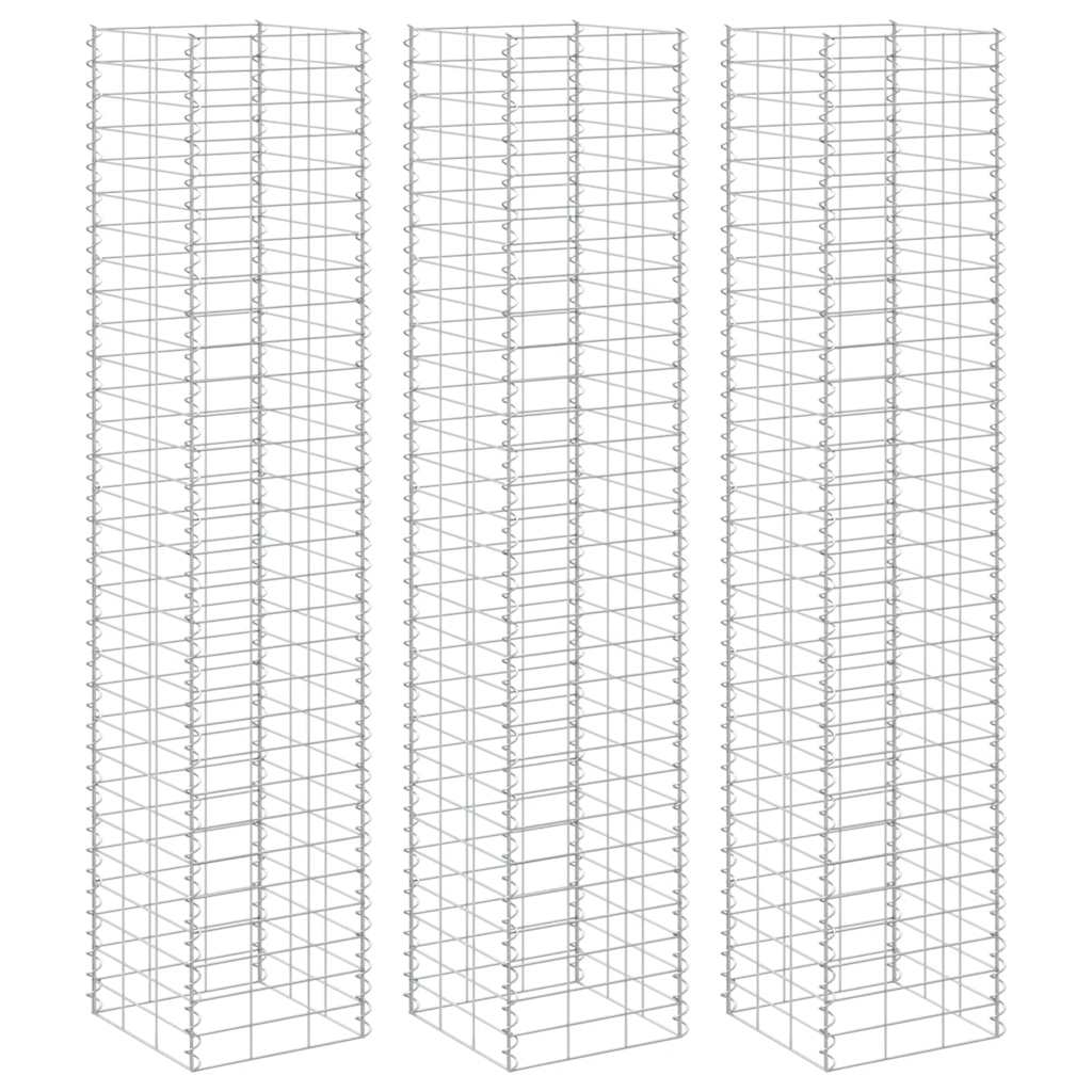 Gabion-high-bed 3 pcs. 30x30x200 cm iron - 30 x 30 x 200 cm (3 pieces), 1 - number 2.