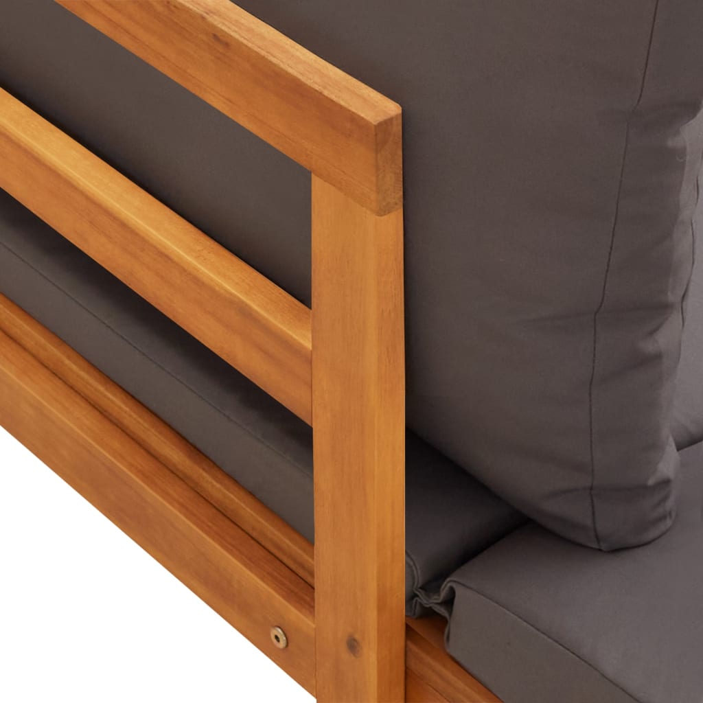 Lounge garnitura za vrt 3 dijela sa jastucima bagremovo drvo - number 8.