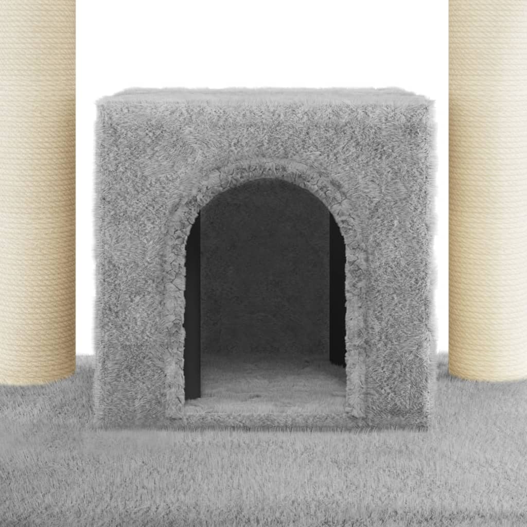 Arbre à chat avec poteaux en sisal 110 cm - gris foncé, ooo 4 - number 7.