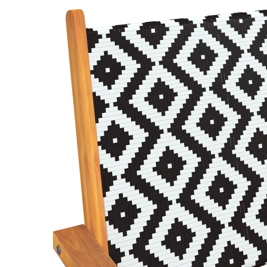 Spisebordssæt til haven 3 dele massivt akacietræ - ø 85 cm bord, 2 - number 5.