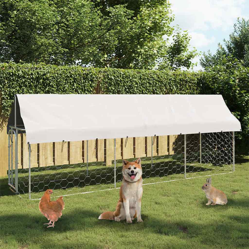 Cage pour chien d'extérieur avec toit - 400 x 100 x 150 cm, 1 - number 1.