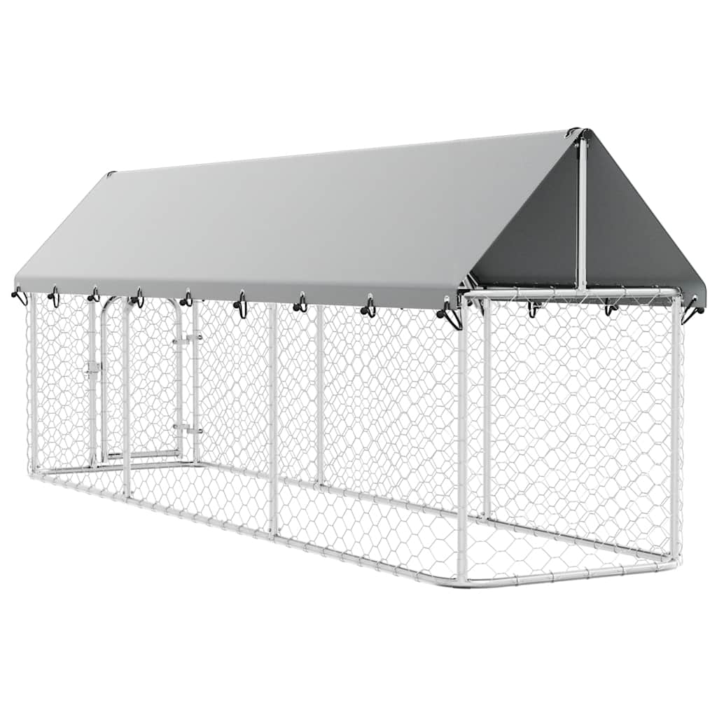 Cage pour chien d'extérieur avec toit - 400 x 100 x 150 cm, 1 - number 9.