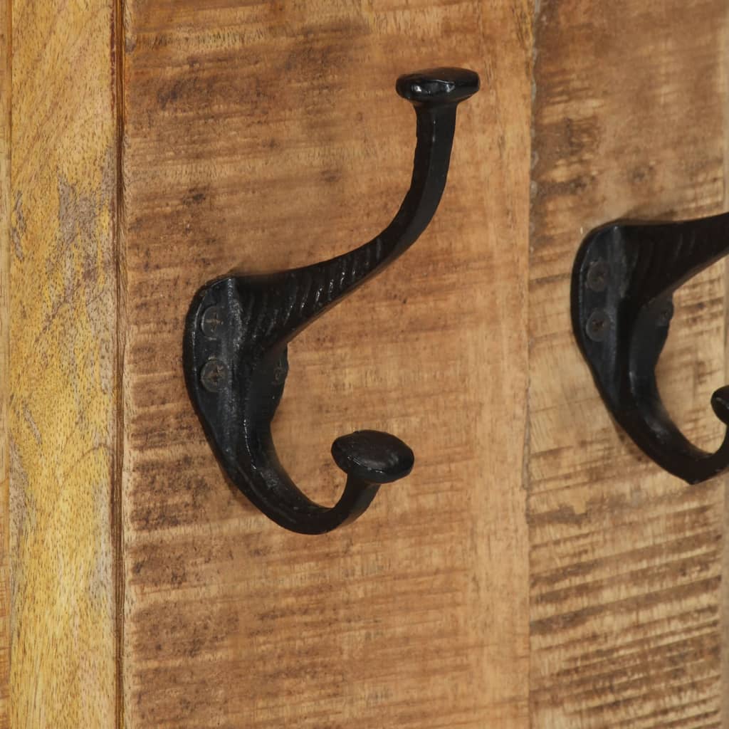 Knagerækker 2 stk. 38x100 cm massivt mangotræ - number 7.