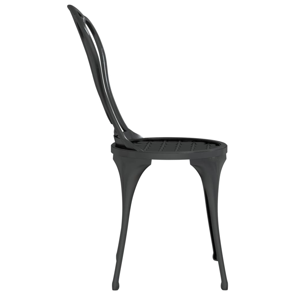 Bistro set 3 komada lijevani aluminij - crni, 1 - number 8.