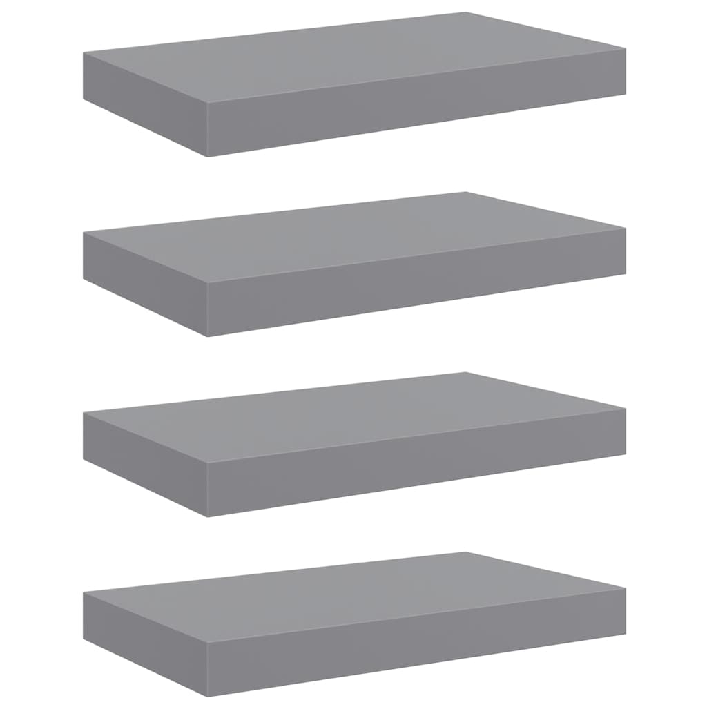 Zidne police kom. 40x23x3,8 cm mdf - siva, 23 x 23,5 x 3,8 cm, 4, 1 - number 2.