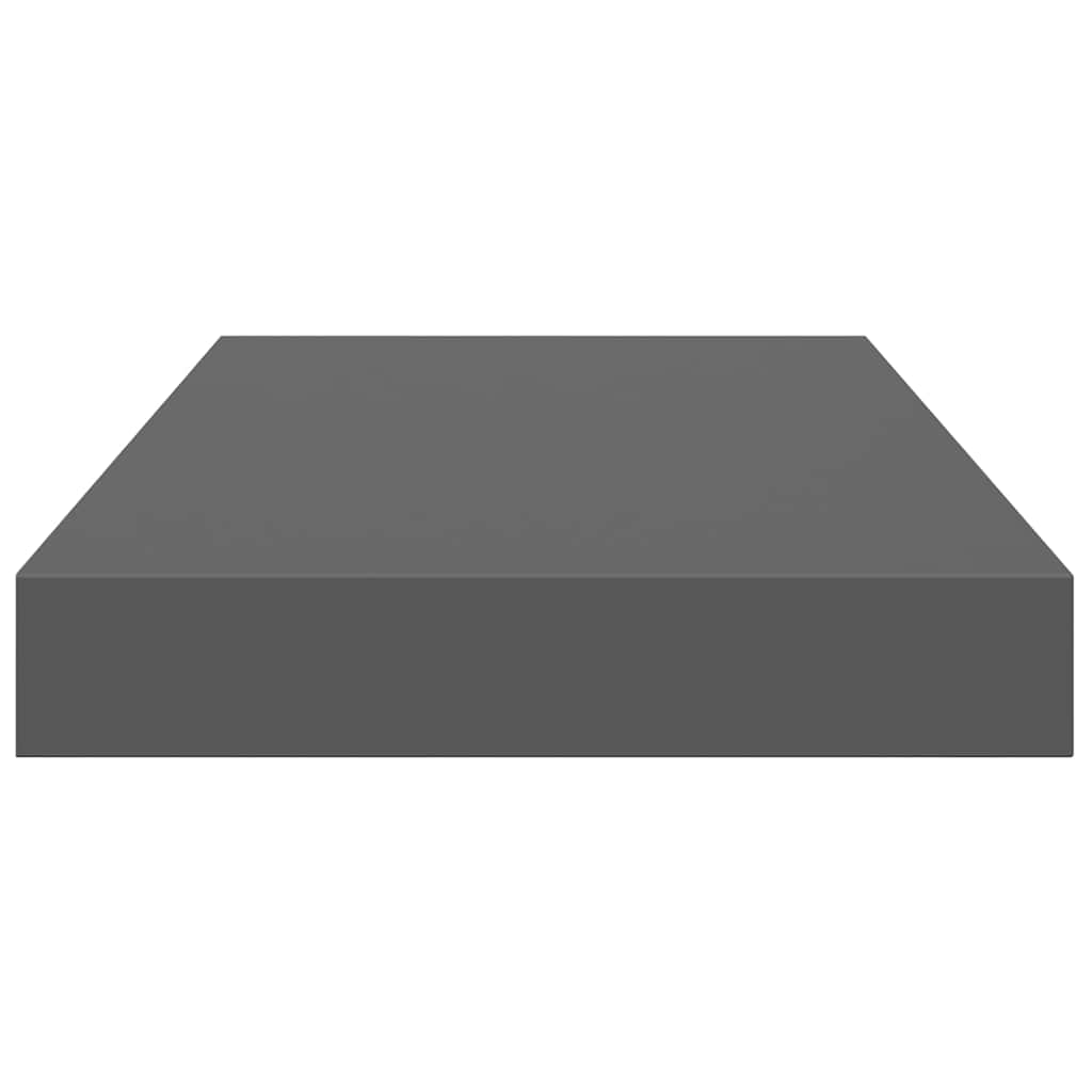 Vegghyller stk. 40x23x3,8 cm mdf - grå høyglans, 40 x 23 x 3,8 cm, 2, 1 - number 7.