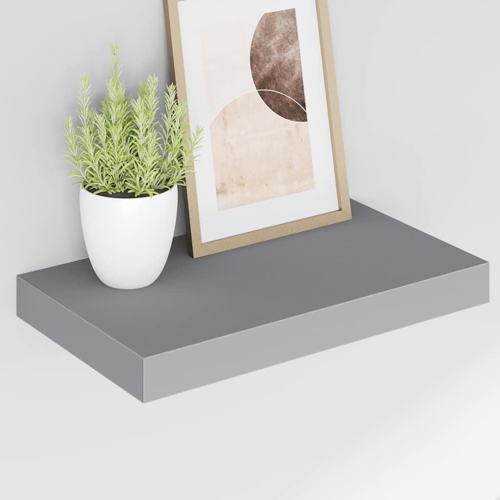 Vegghyller stk. 40x23x3,8 cm mdf - grå, 40 x 23 x 3,8 cm, 2, 1 - number 4.