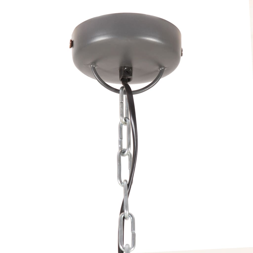 Lampe suspension industrielle 32 cm e27 gris - number 4.