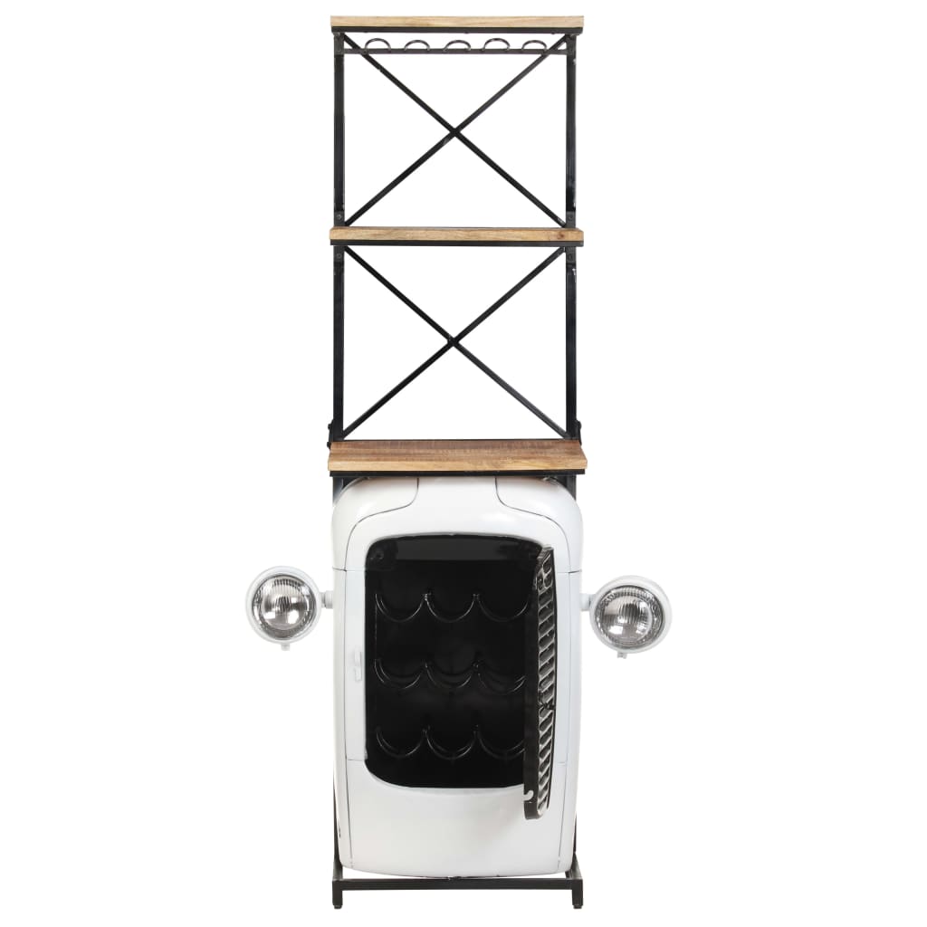 Vinski ormar u dizajnu traktora 49x31x172 cm ru mango stablo bijelo - number 3.