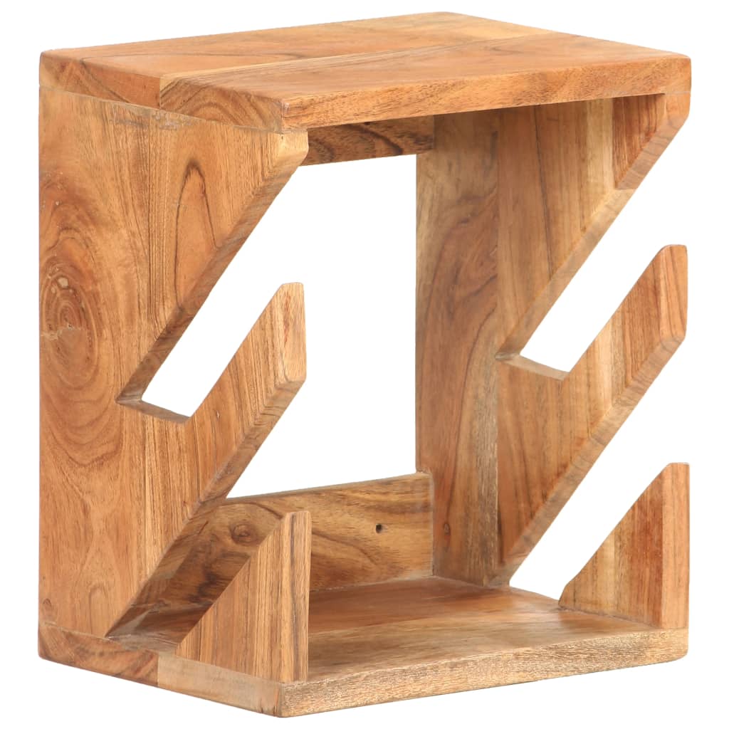 Væghængt skateboardstativ 25x20x30 cm massivt akacietræ - number 12.