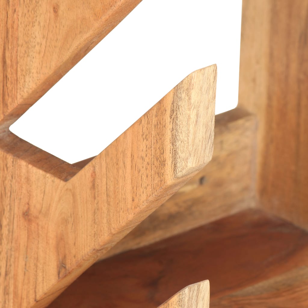 Væghængt skateboardstativ 25x20x30 cm massivt akacietræ - number 6.